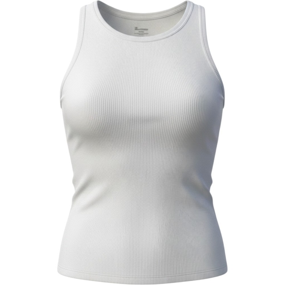 Tank Top Womens Large White Ribbed NWT